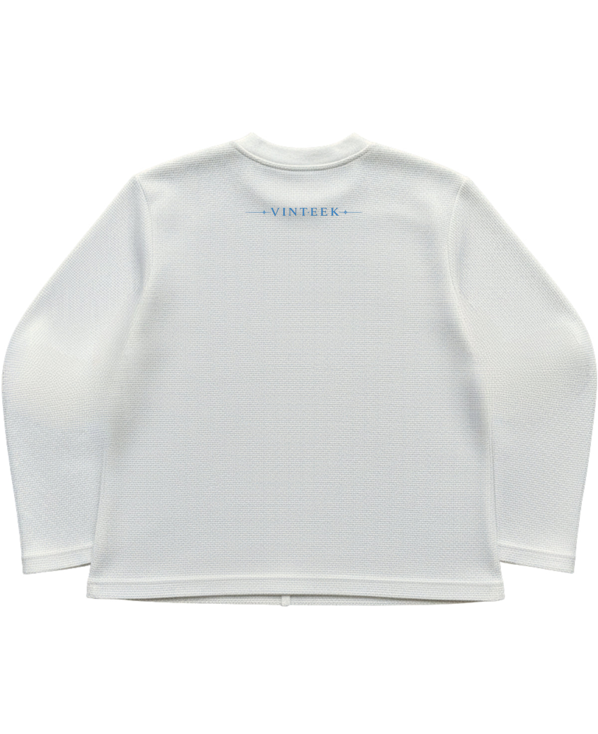 Off-white waffle knit oversized full-sleeve Back Design