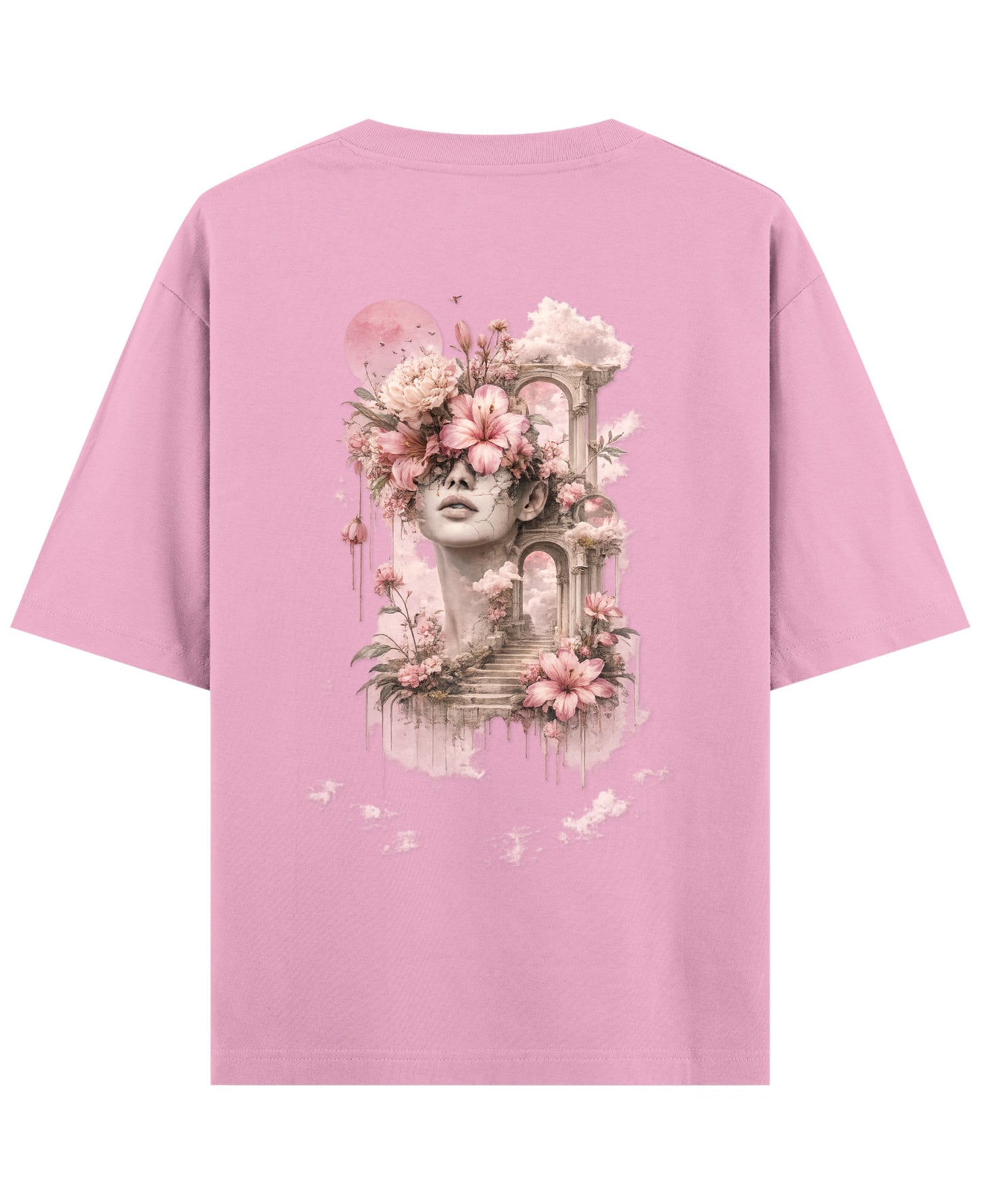 Baby Pink Oversized T-Shirt Back Design
