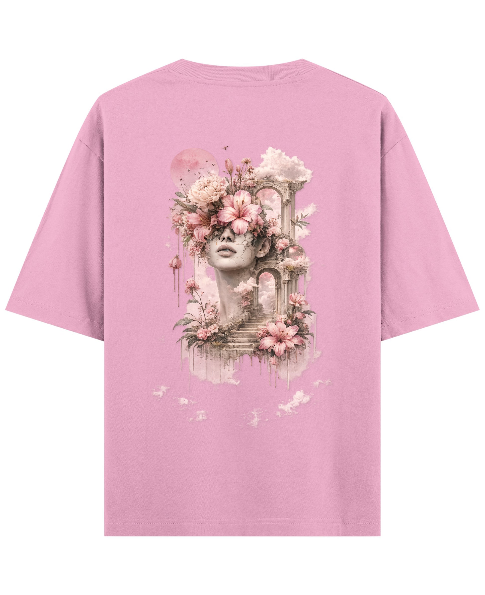 Baby Pink Oversized T-Shirt Back Design