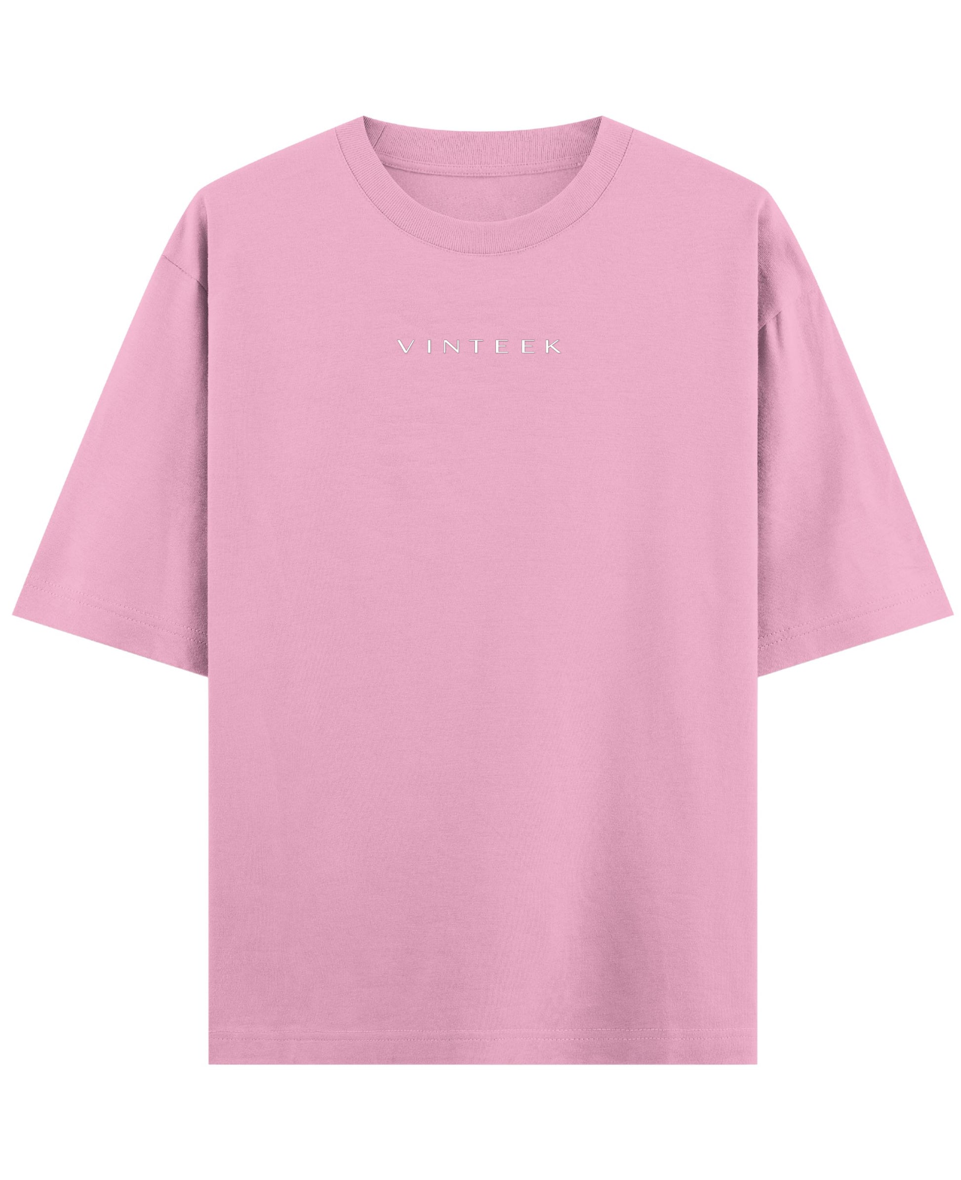 Baby Pink Oversized T-Shirt Front Design