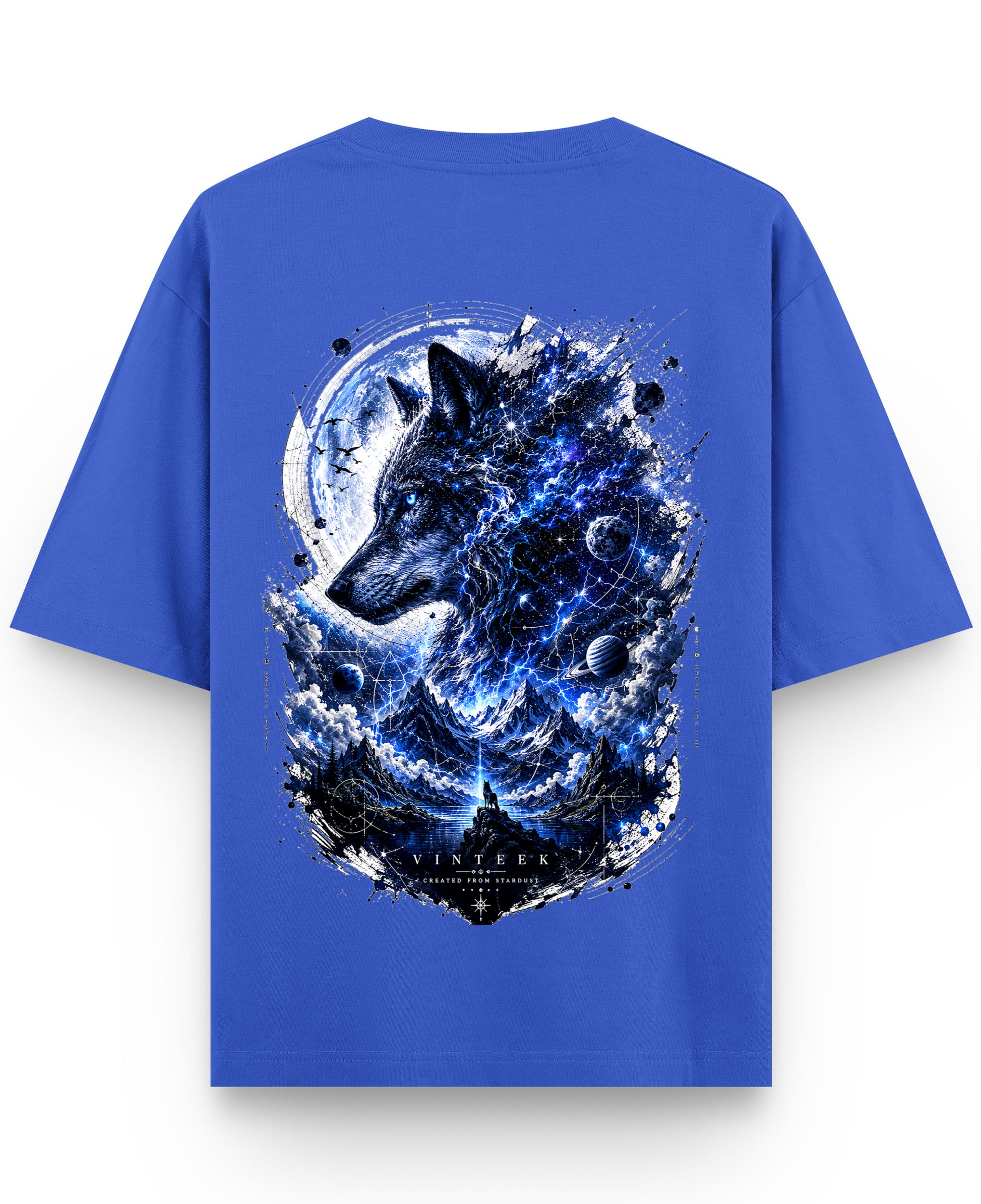 Royal Blue Oversized T-Shirt Back Design