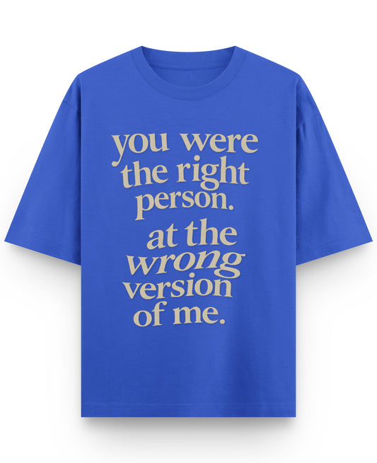 Royal Blue Oversized T-Shirt Front Design