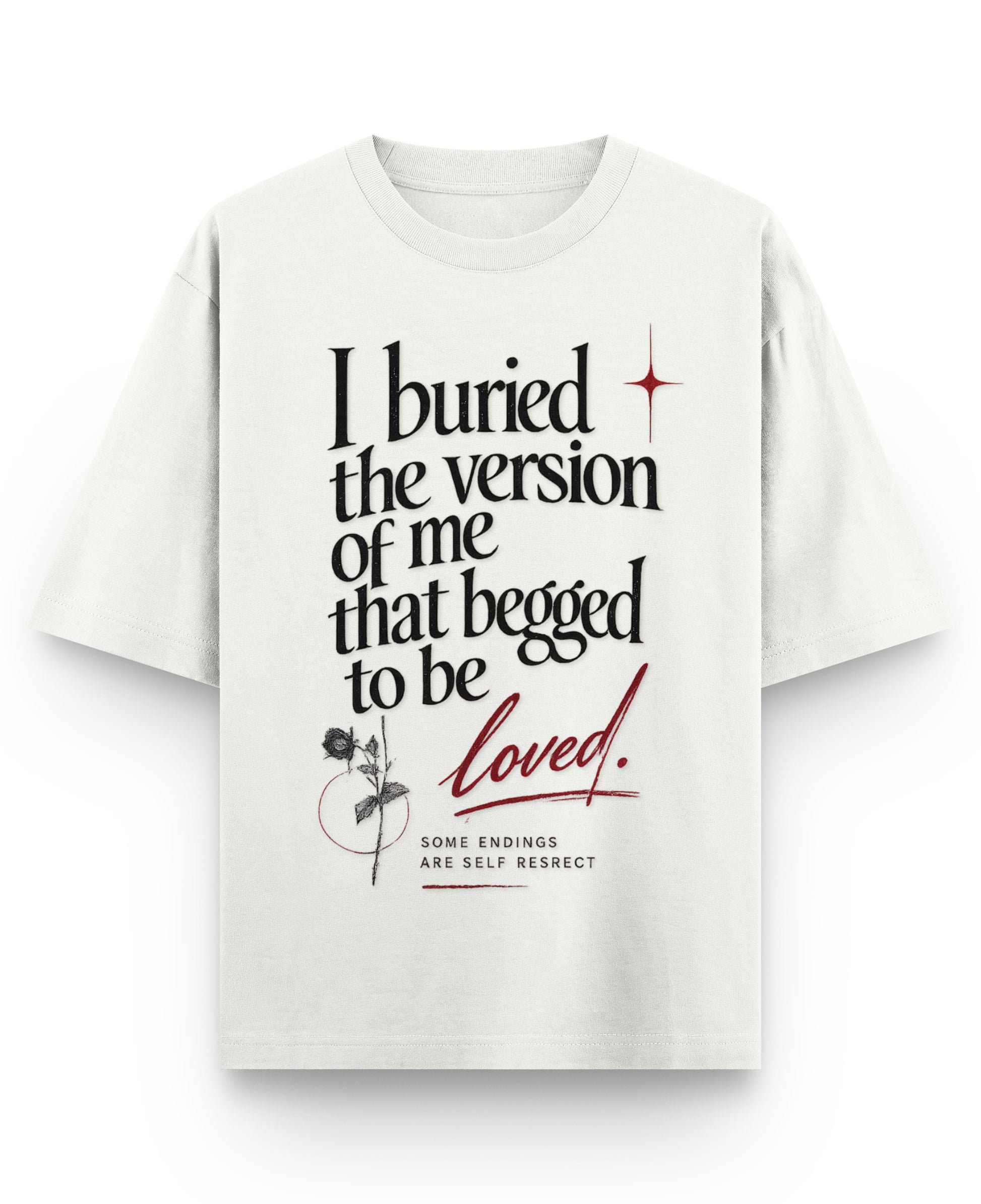 Off White Oversized T-shirt Front Design